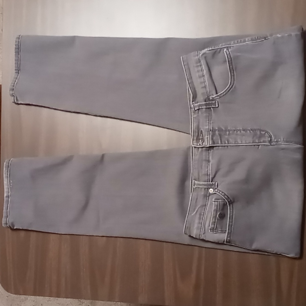 Gloria Vanderbilt Faded Grey Jeans Amanda Slim Cut Size 12Short
